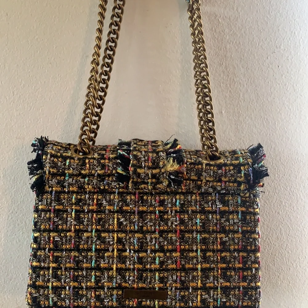 Kurt Geiger London Kensington Mayfair Tweed Shoulder Bag - Picture 11 of 11